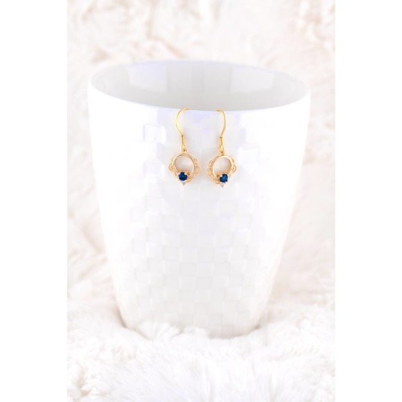 Cubic Zirconia Victorian Style Earrings - Picture 2 of 2